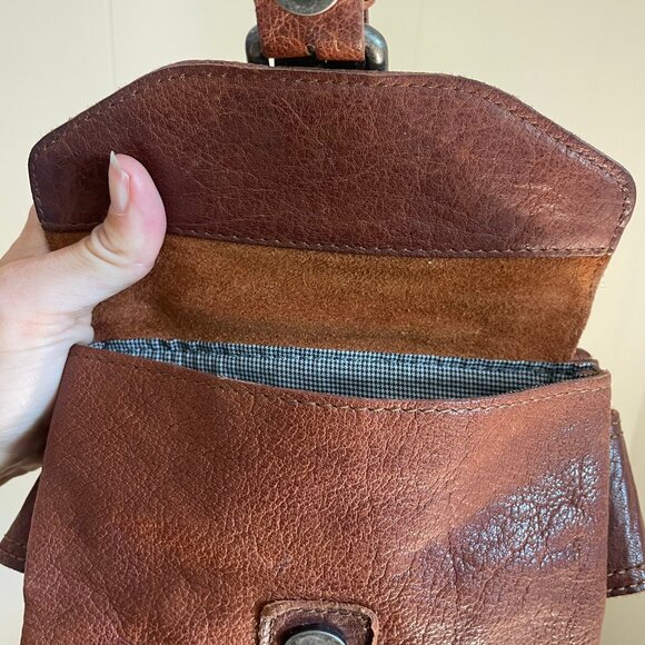 Spikes & Sparrow Genuine Leather Hip Bag Brown - Picture 5 of 5